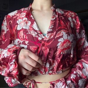 ZARA WOMAN FLORAL TOP